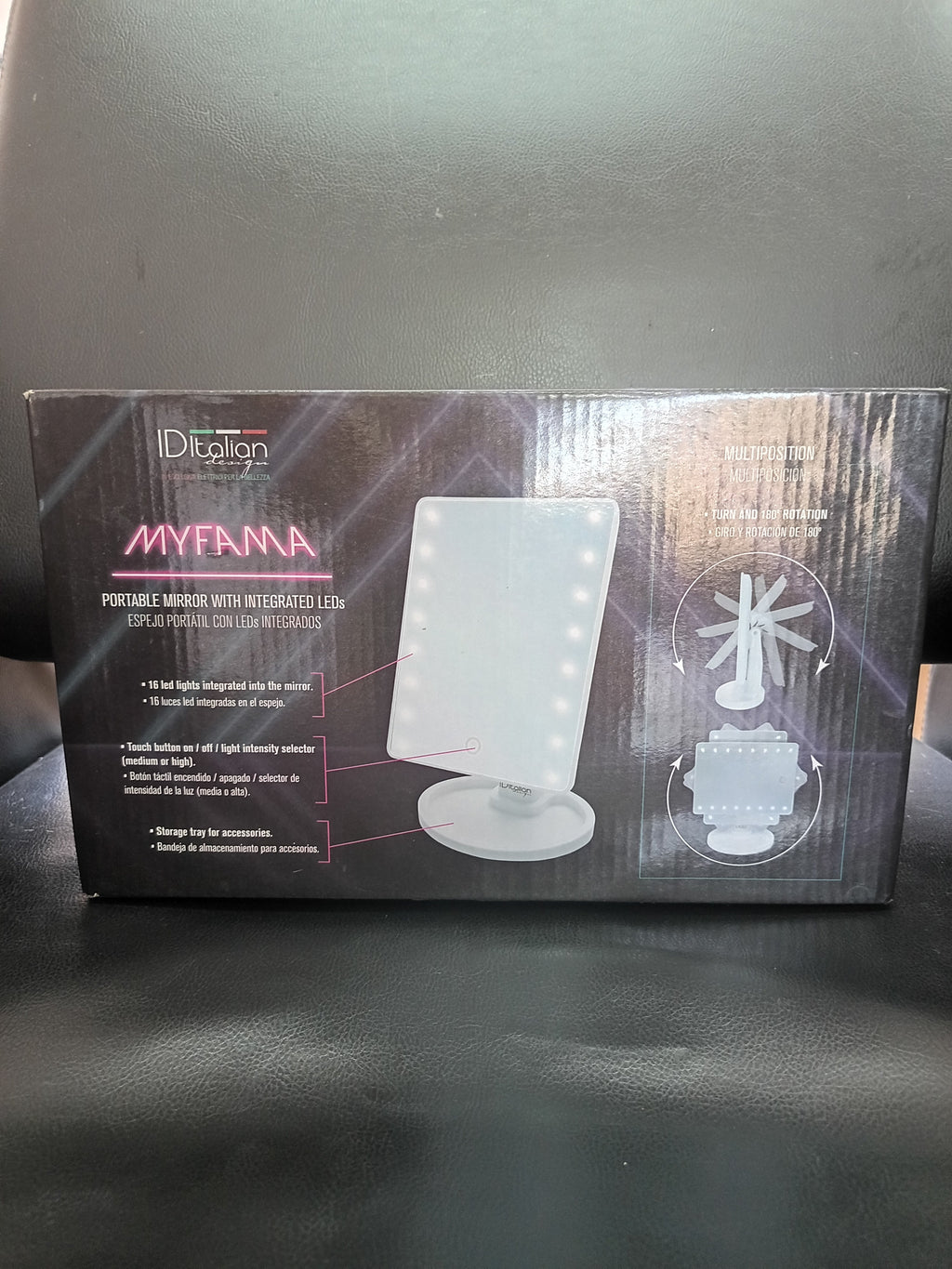 IDItalian MyFama - Espejo Portátil con LEDs Integrados