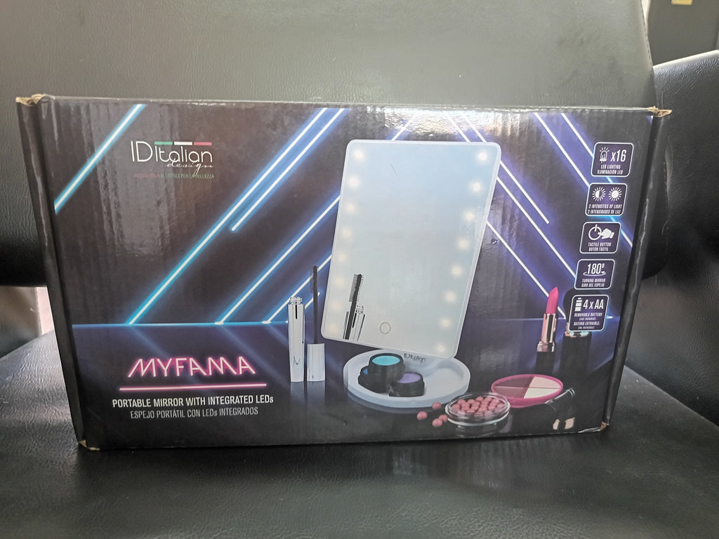 IDItalian MyFama - Espejo Portátil con LEDs Integrados